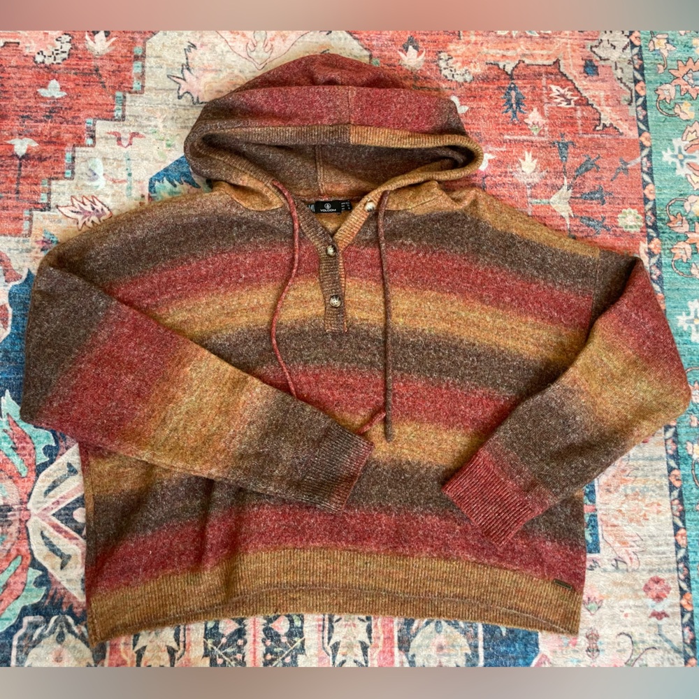 Volcom Multicolor Striped Hooded Sweater